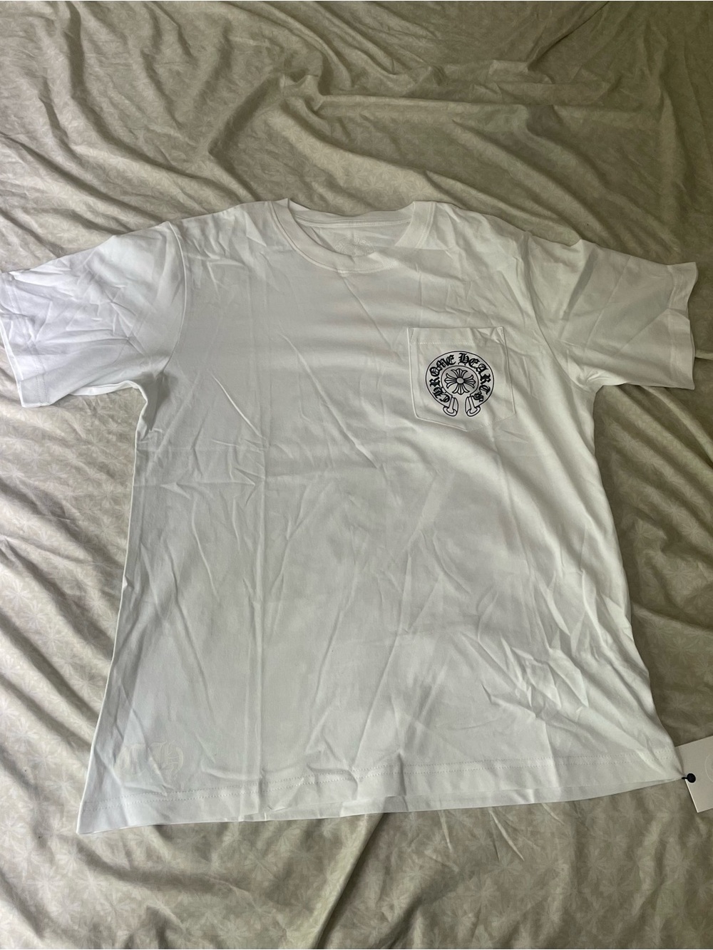 White Chrome Heart tee